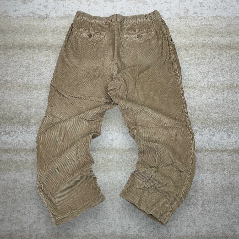 Vintage 90s Tommy Bahama Corduroy Pants 36x30 Baggy Wide Leg Fit Tan Cotton
